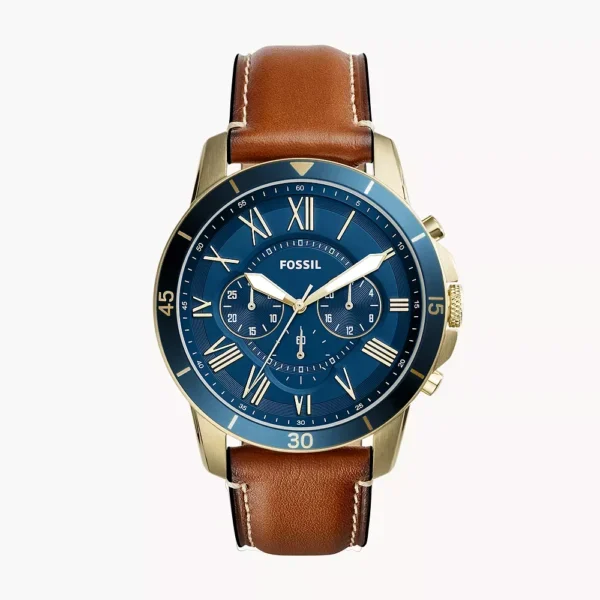 FOSSIL GRANT SPORT CRONOGRAPH LUGGAGE LEATHER
