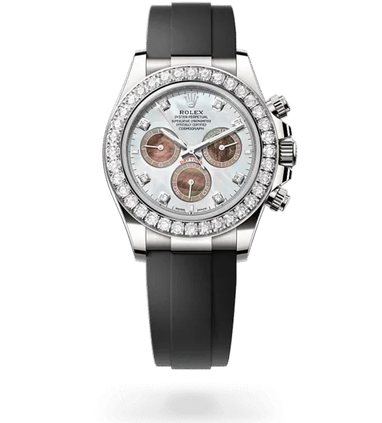 Rolex Cosmograph Daytona Oyster, 40 mm, white gold and diamonds